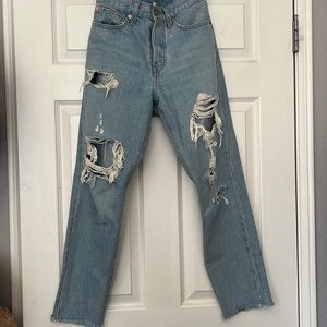 Levi’s “Wedgie” distressed, jeans, size 27